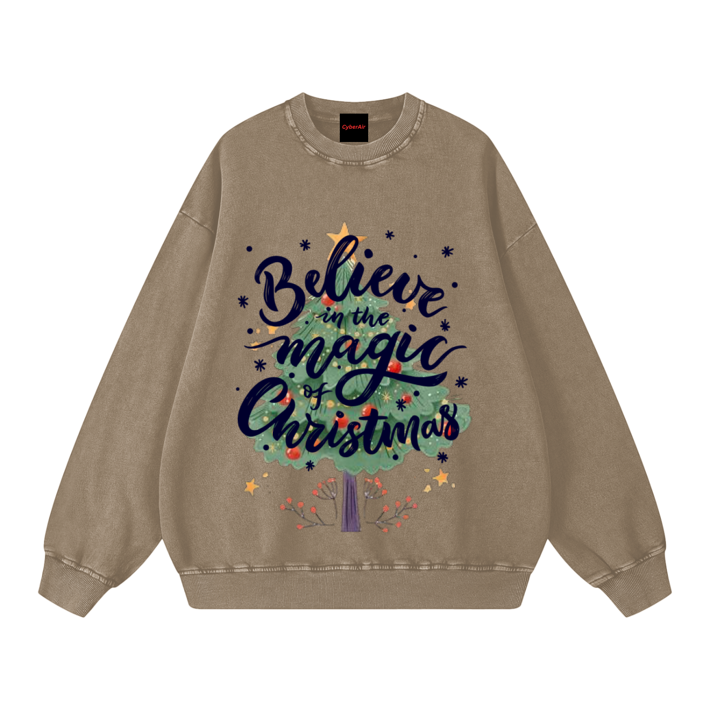 Believed_IN_Magic_Snow Washed Oversized Sweatshirt
