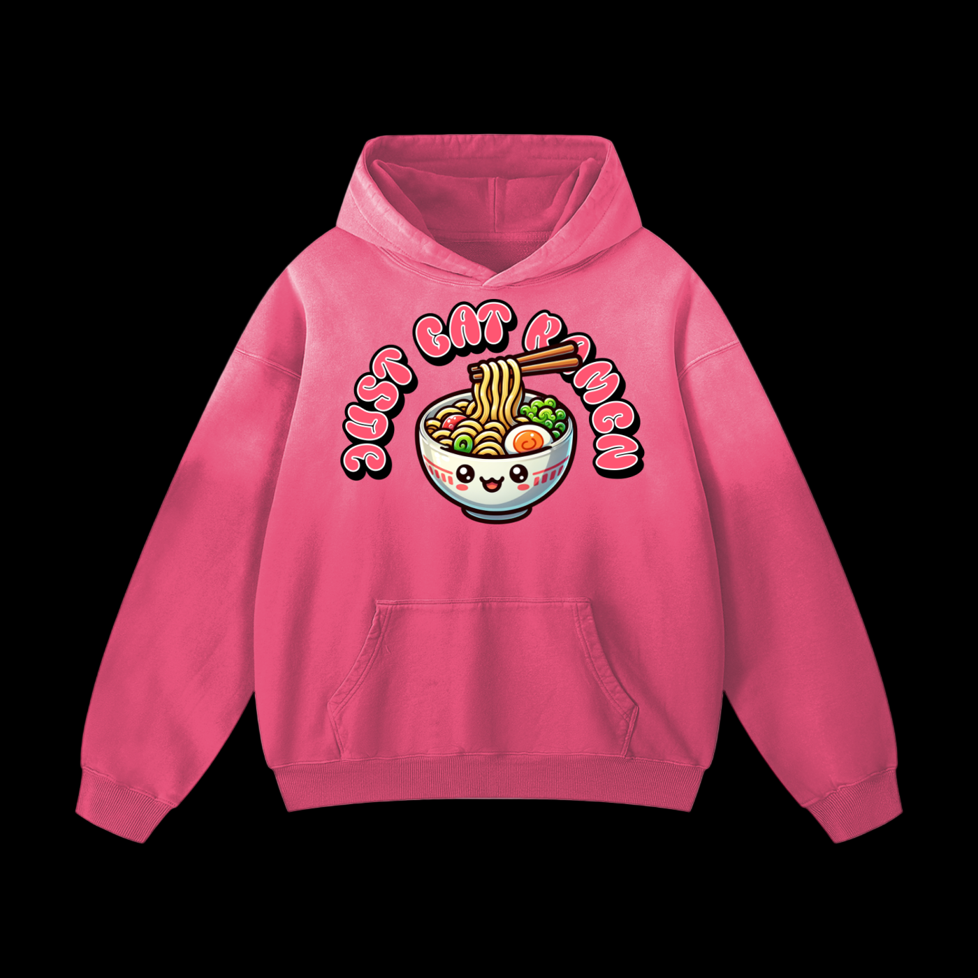 JUST EAT RAMEN_Sunfade Oversized Hoodie