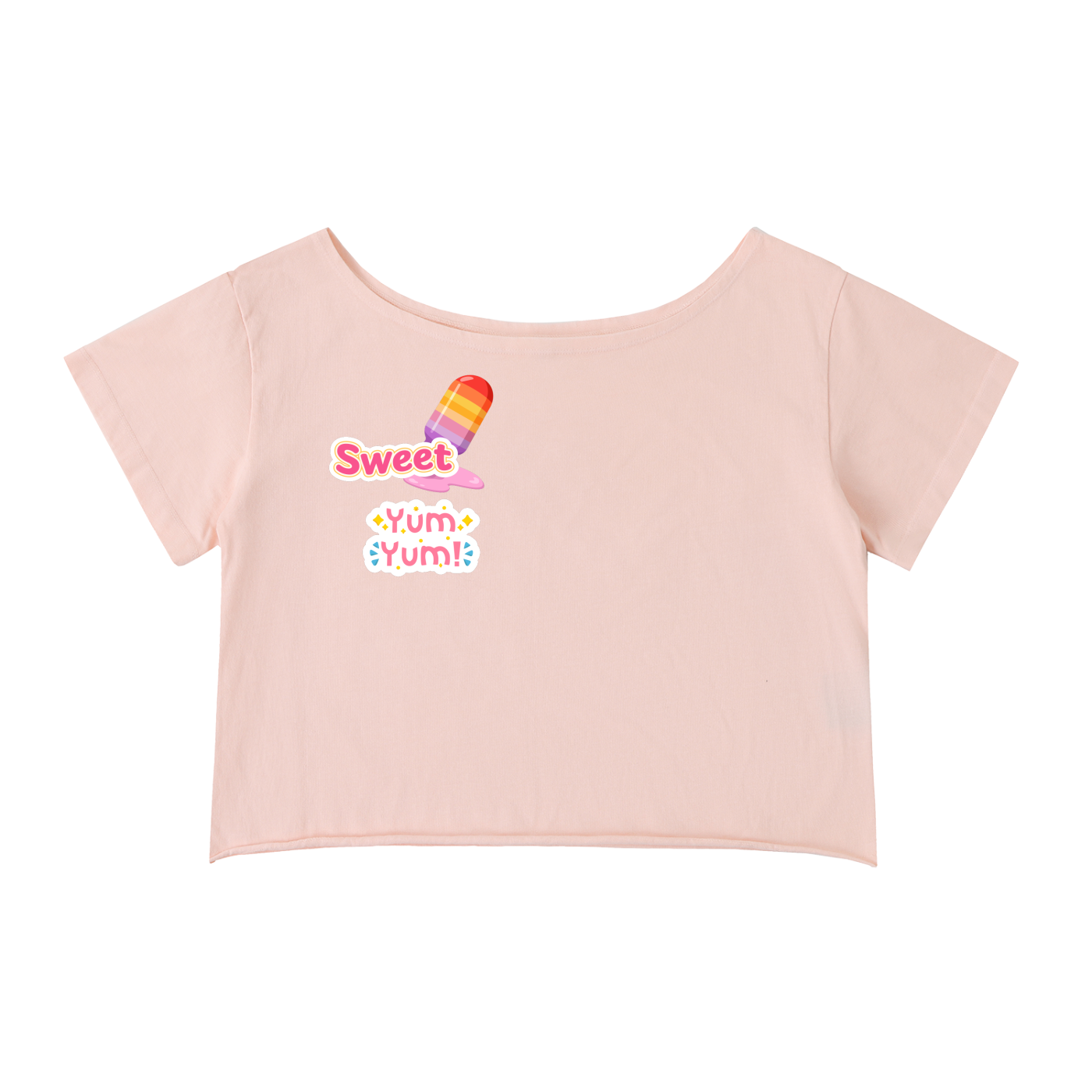 Ice Cream yum-yum off-Shoulder T-Shirt