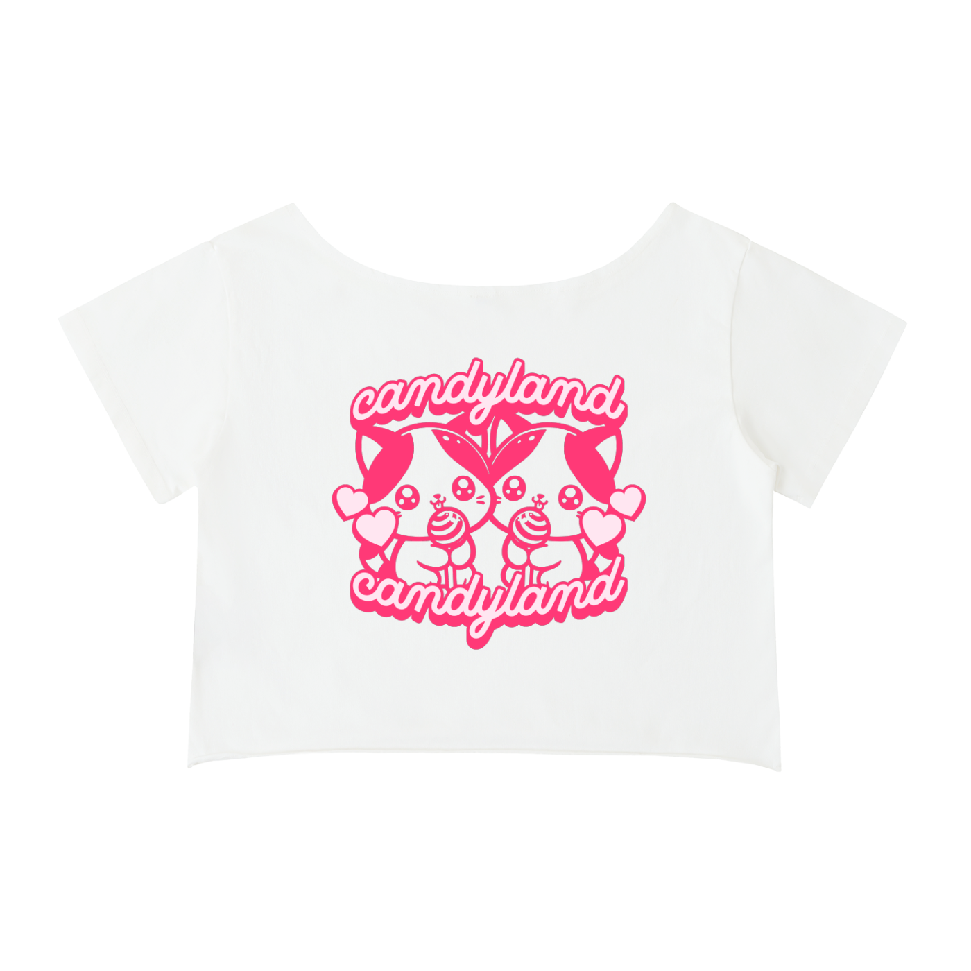 SWEET DAY CROP_ TEE Off-Shoulder