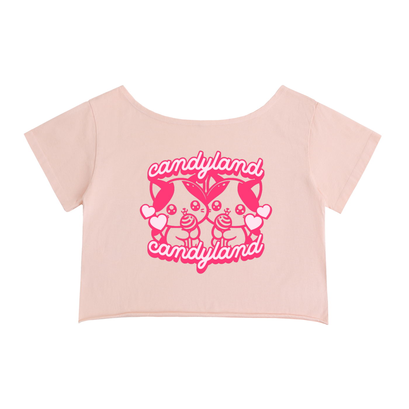 SWEET DAY CROP_ TEE Off-Shoulder