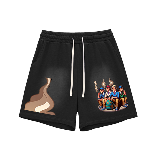 BOYS_SIT_N_SMOKE Cotton Shorts
