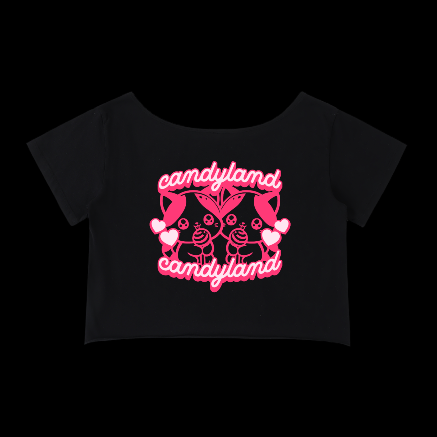 SWEET DAY CROP_ TEE Off-Shoulder