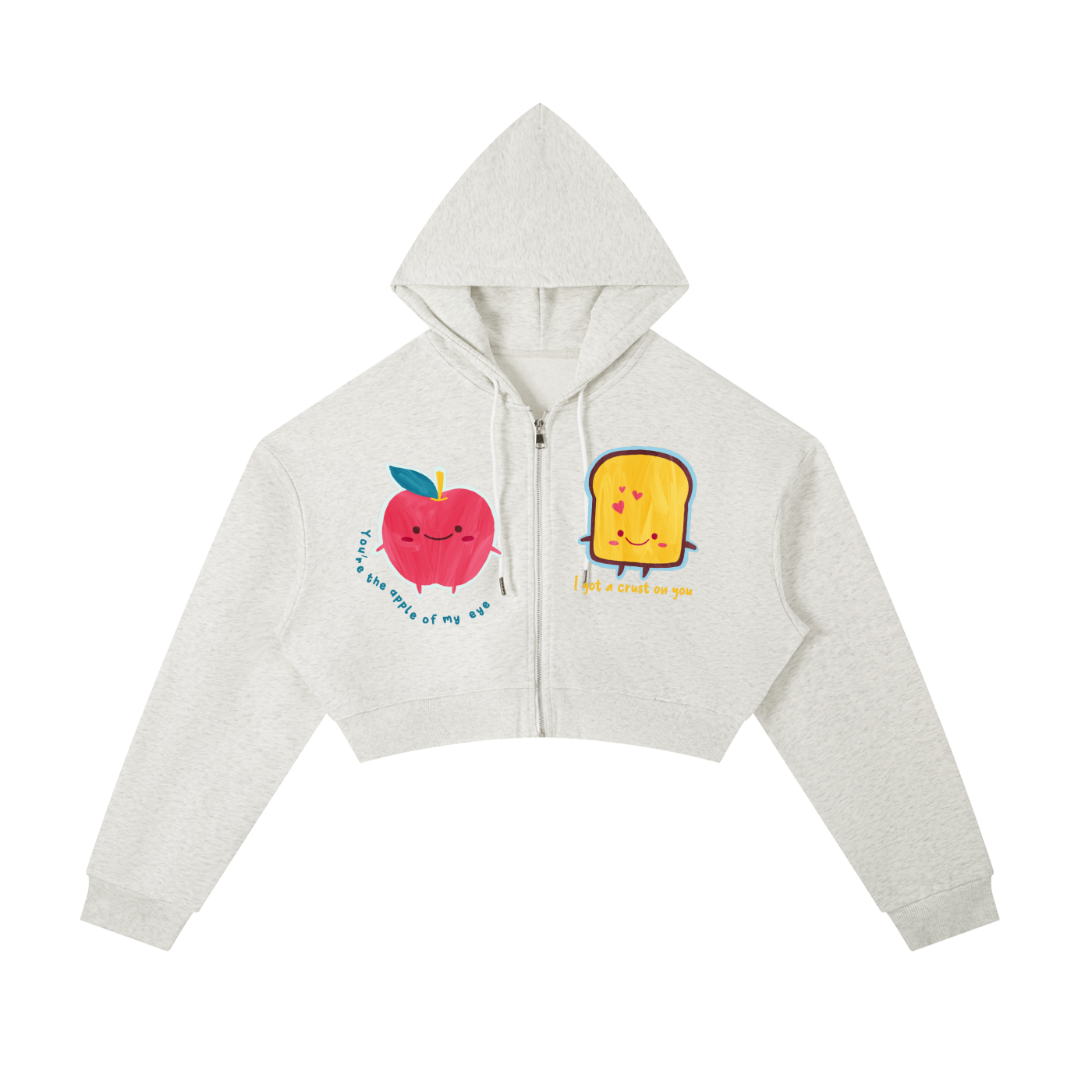 APPLE&TOAST_Cropped Zip-Up Hoodie