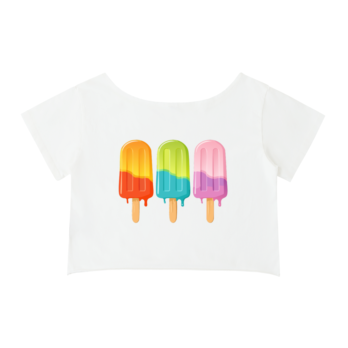 Ice Cream yum-yum off-Shoulder T-Shirt