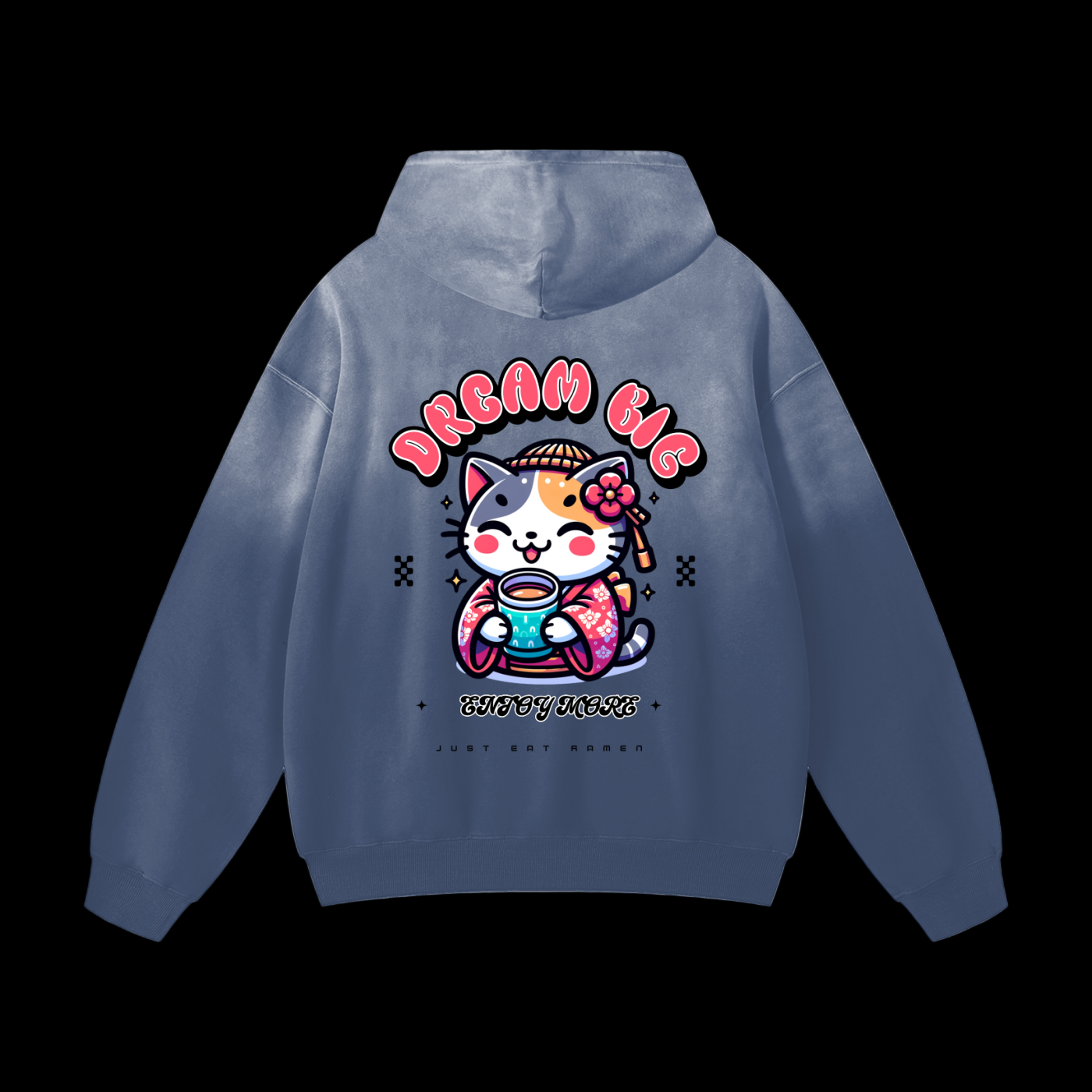 JUST EAT RAMEN_Sunfade Oversized Hoodie