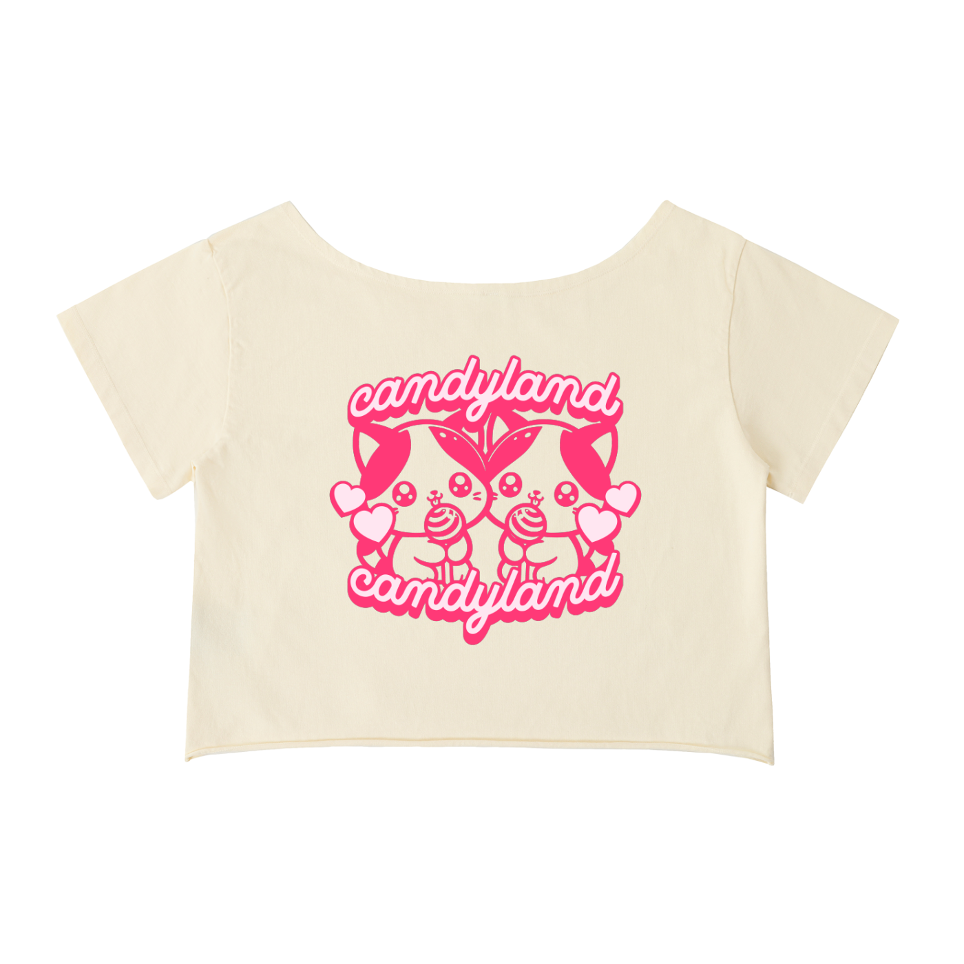 SWEET DAY CROP_ TEE Off-Shoulder