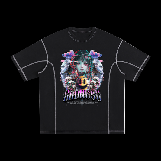 SADNESS_Streetwear Cotton T-Shirt