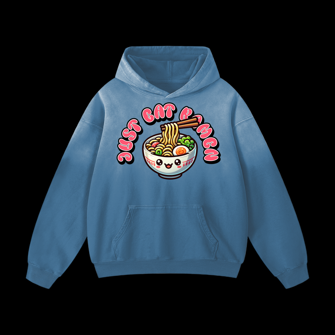 JUST EAT RAMEN_Sunfade Oversized Hoodie