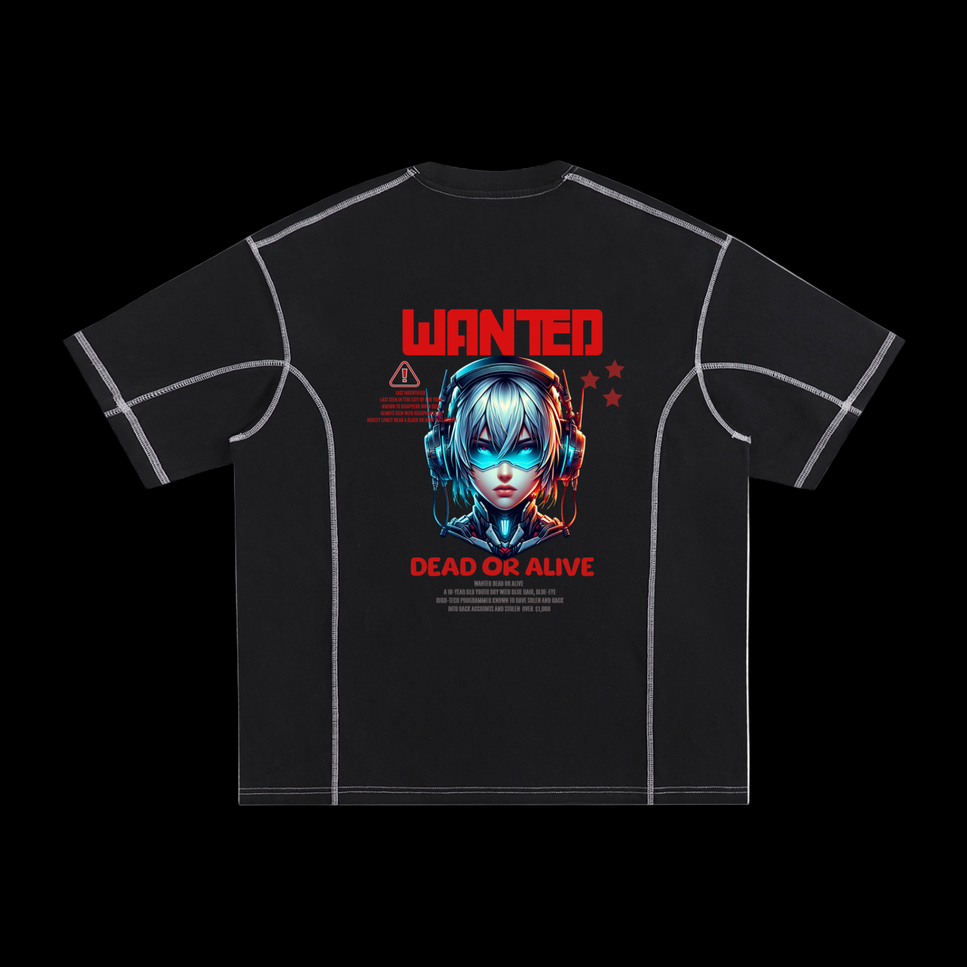 WANTED_Streetwear stitch tee
