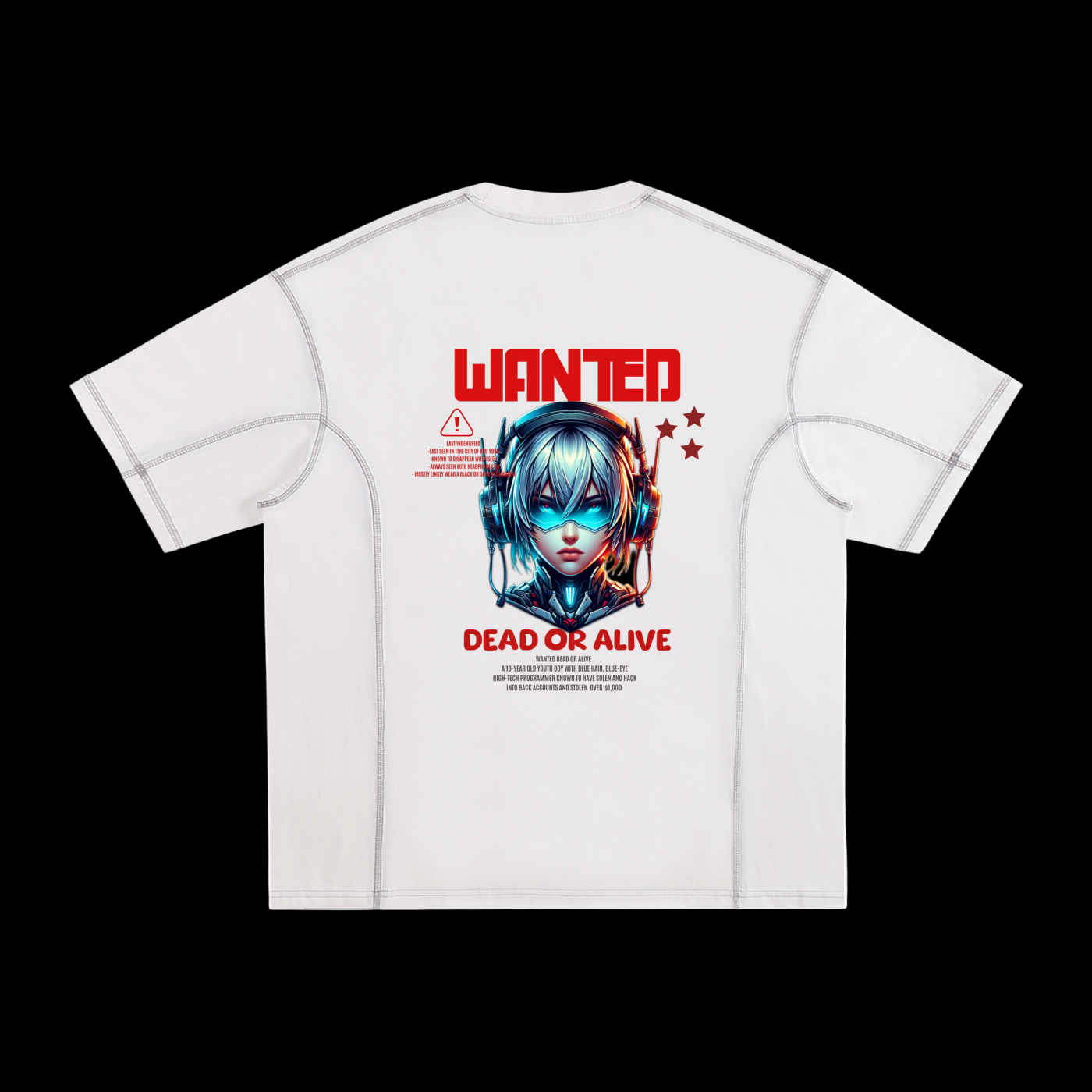 WANTED_Streetwear stitch tee