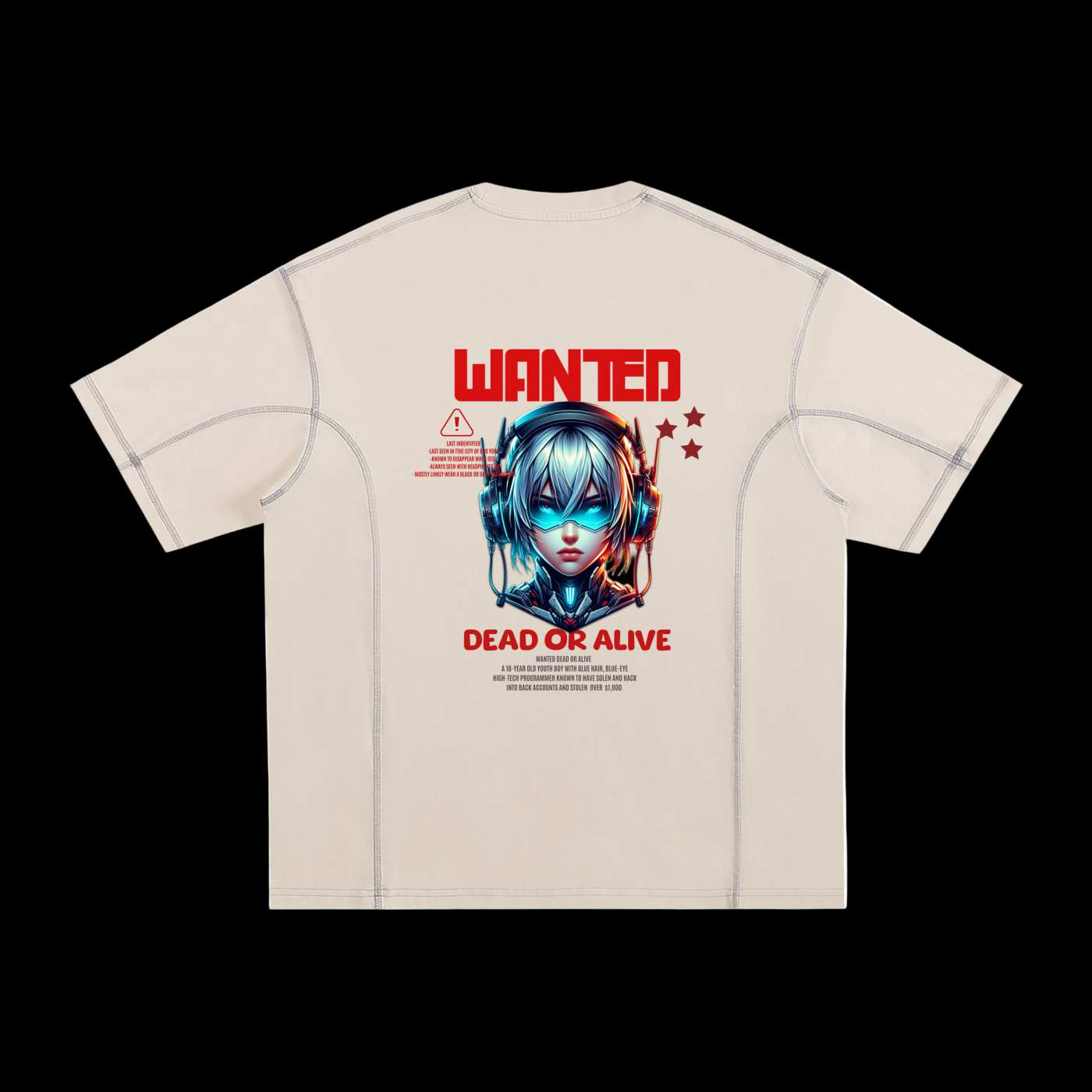 WANTED_Streetwear stitch tee
