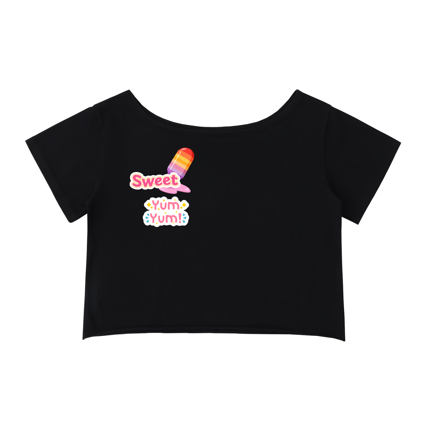 Ice Cream yum-yum off-Shoulder T-Shirt