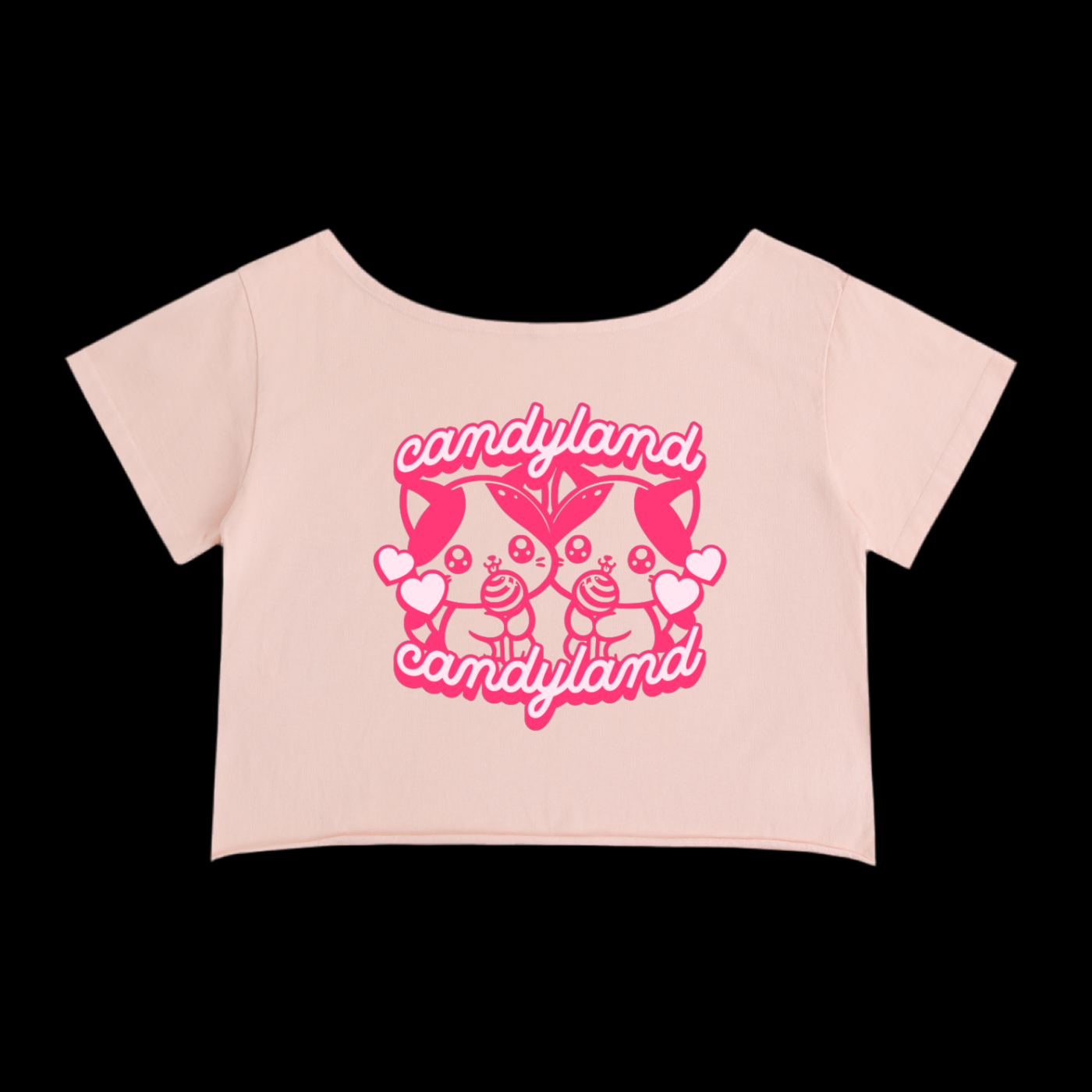 SWEET DAY CROP_ TEE Off-Shoulder