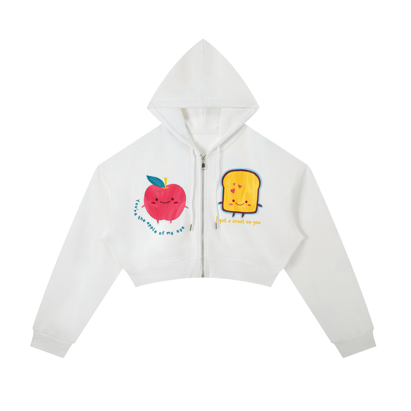 APPLE&TOAST_Cropped Zip-Up Hoodie