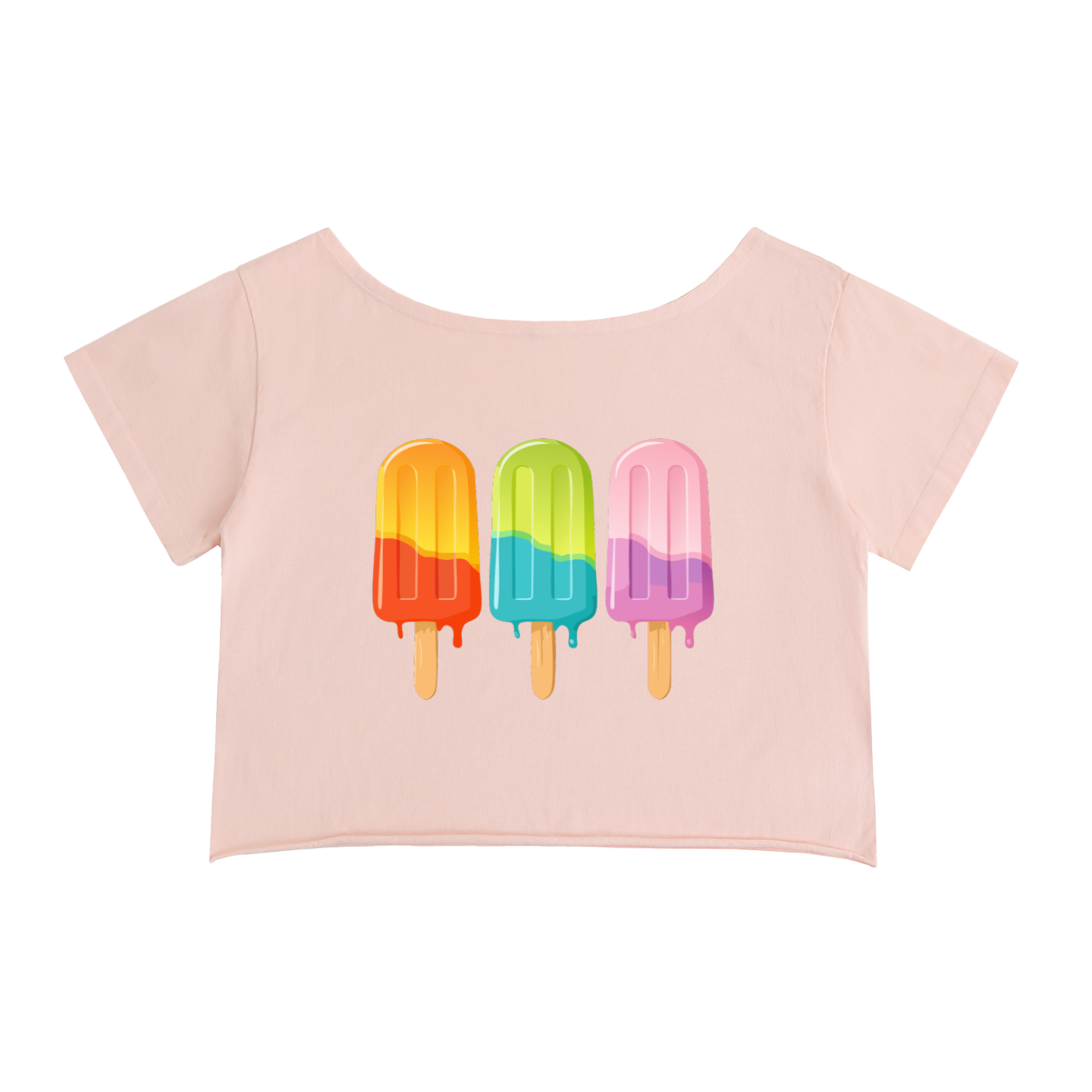Ice Cream yum-yum off-Shoulder T-Shirt