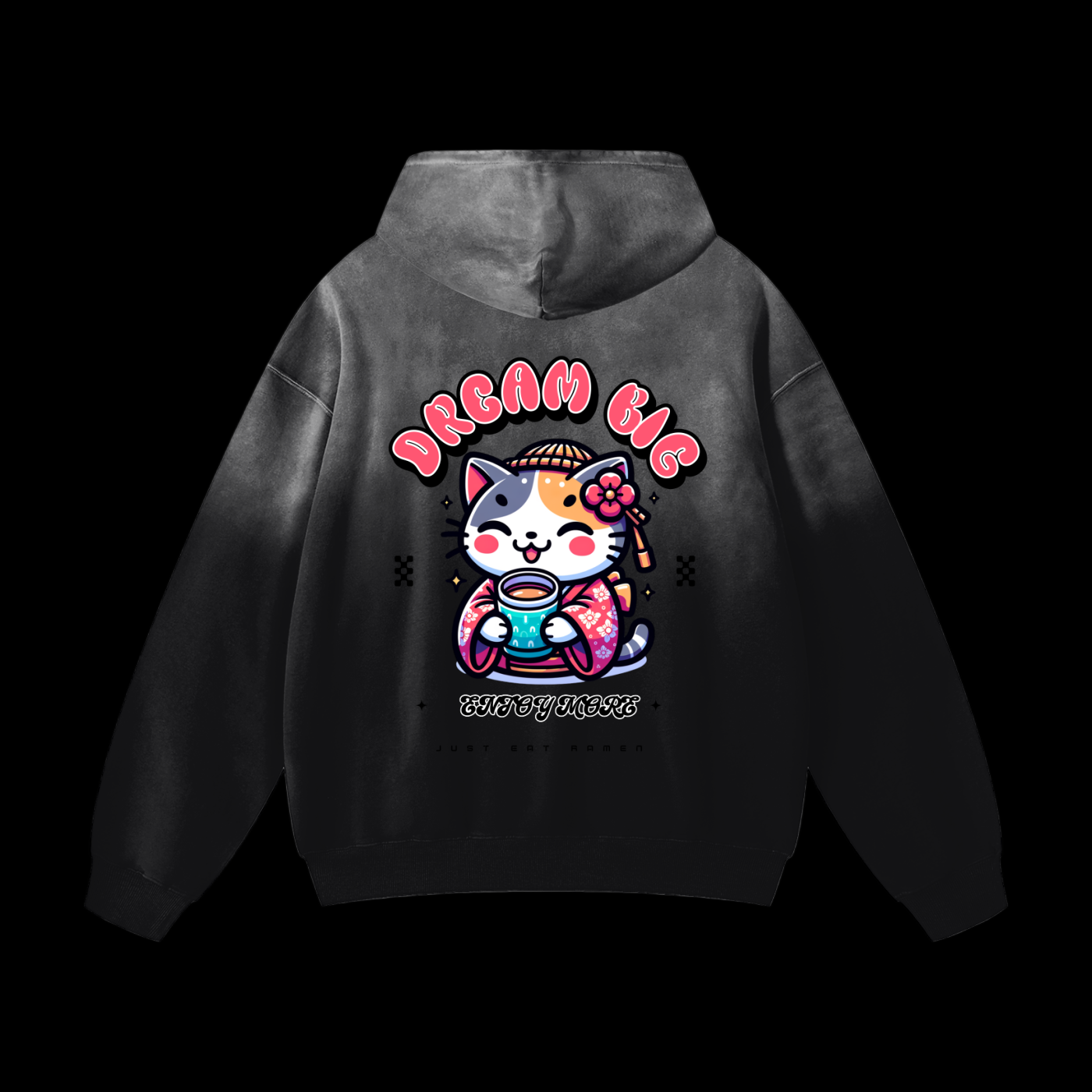 JUST EAT RAMEN_Sunfade Oversized Hoodie