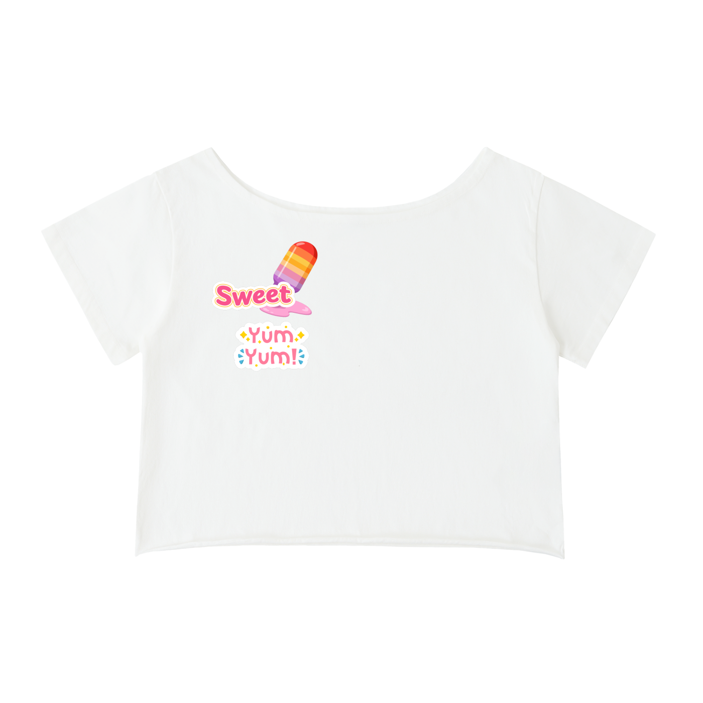 Ice Cream yum-yum off-Shoulder T-Shirt