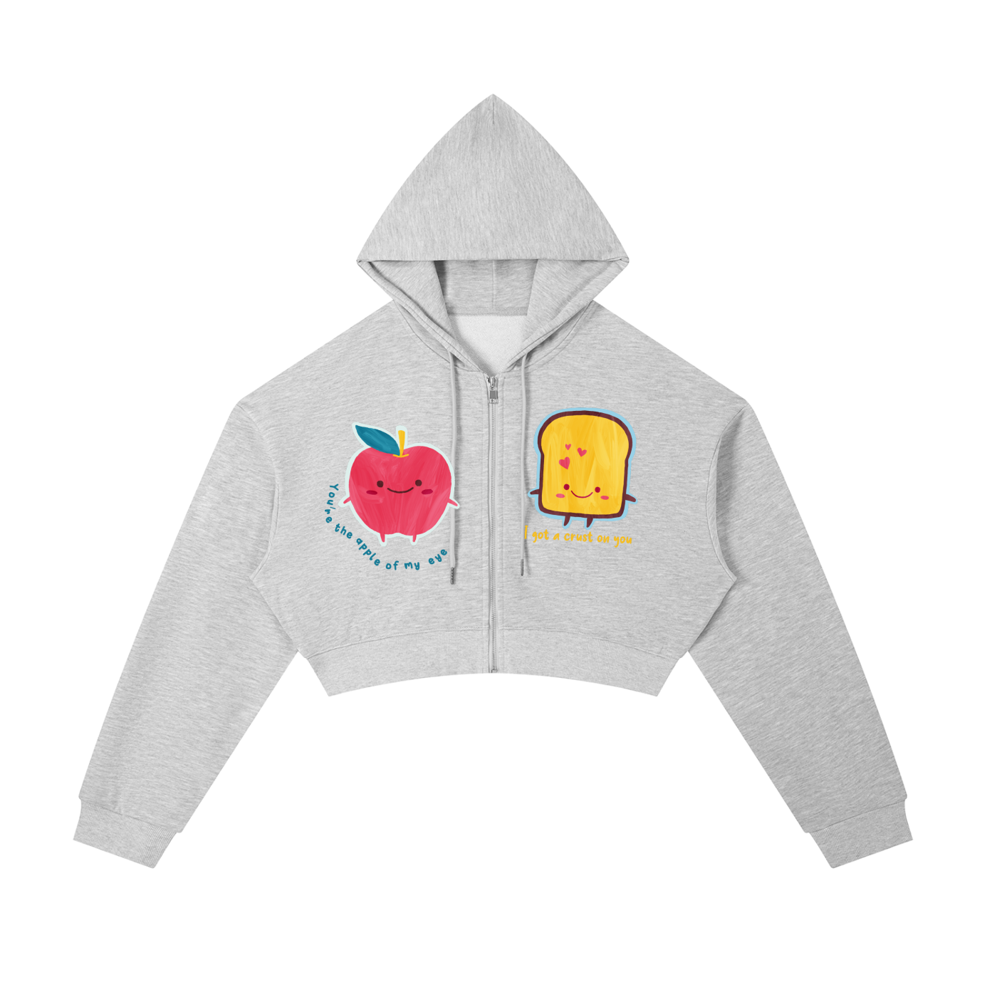 APPLE&TOAST_Cropped Zip-Up Hoodie