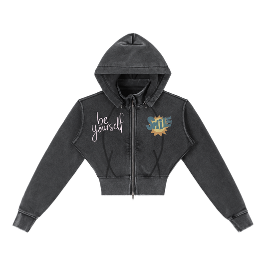Be yourself_cropped hoodie