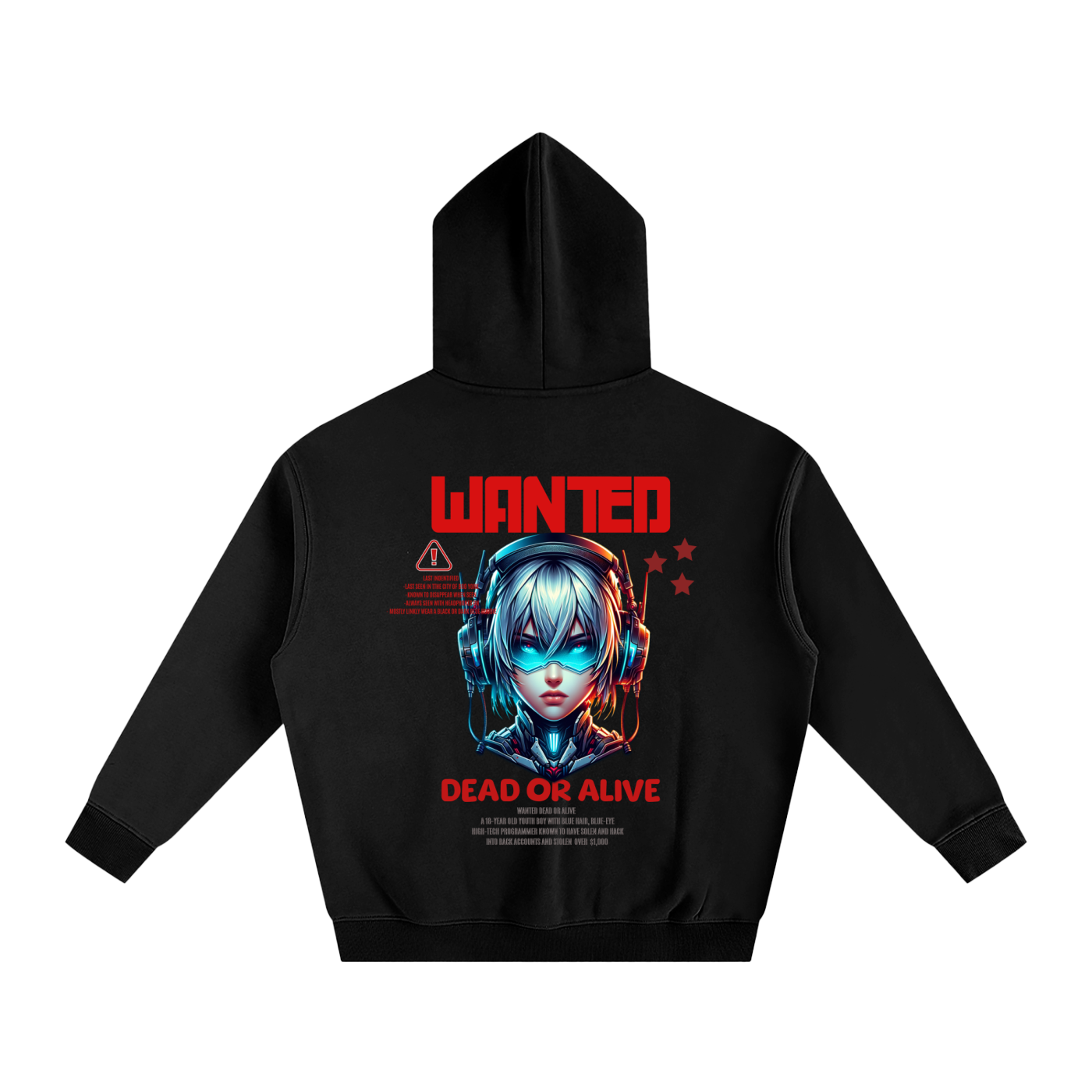 WANTED_Fleeced Hoodie