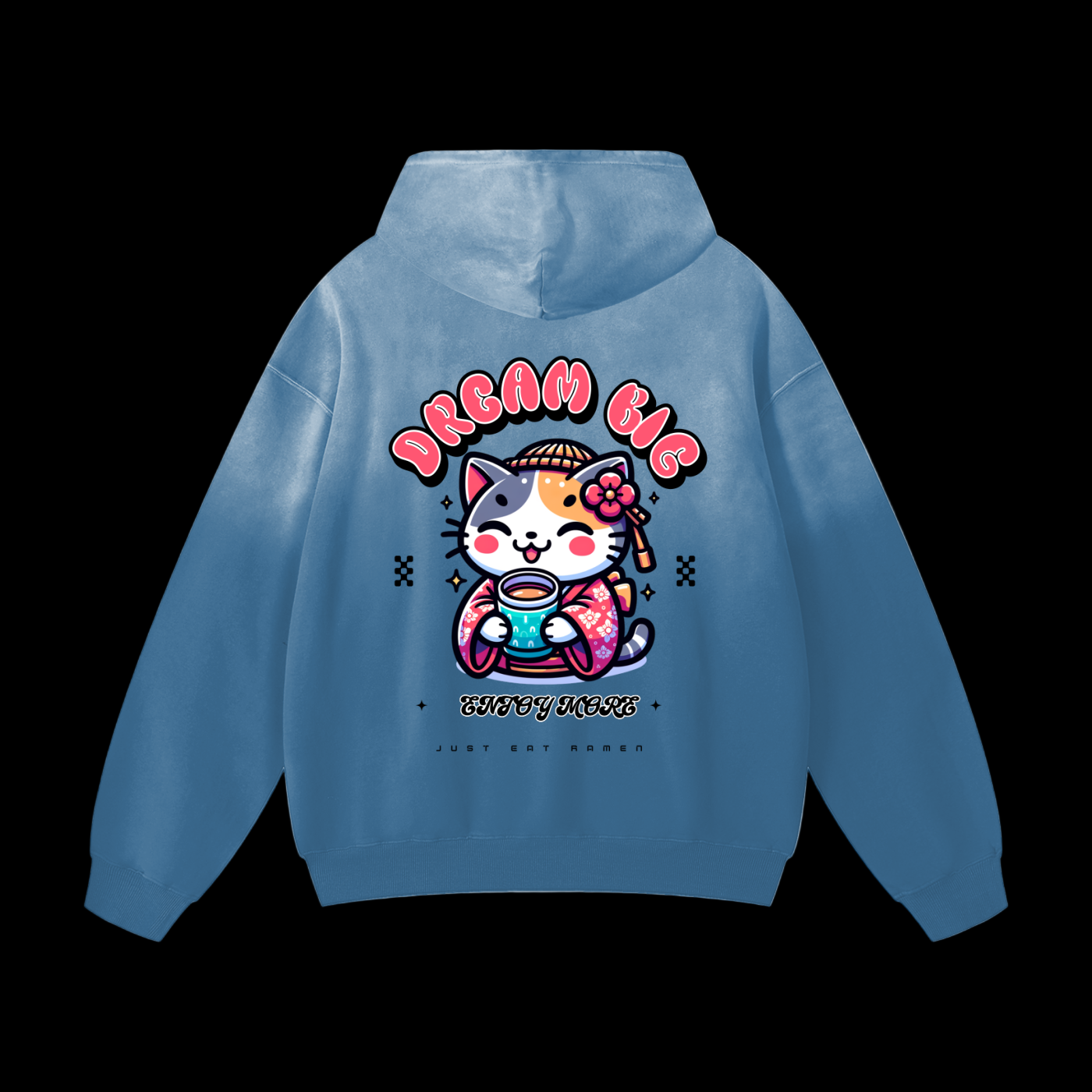 JUST EAT RAMEN_Sunfade Oversized Hoodie