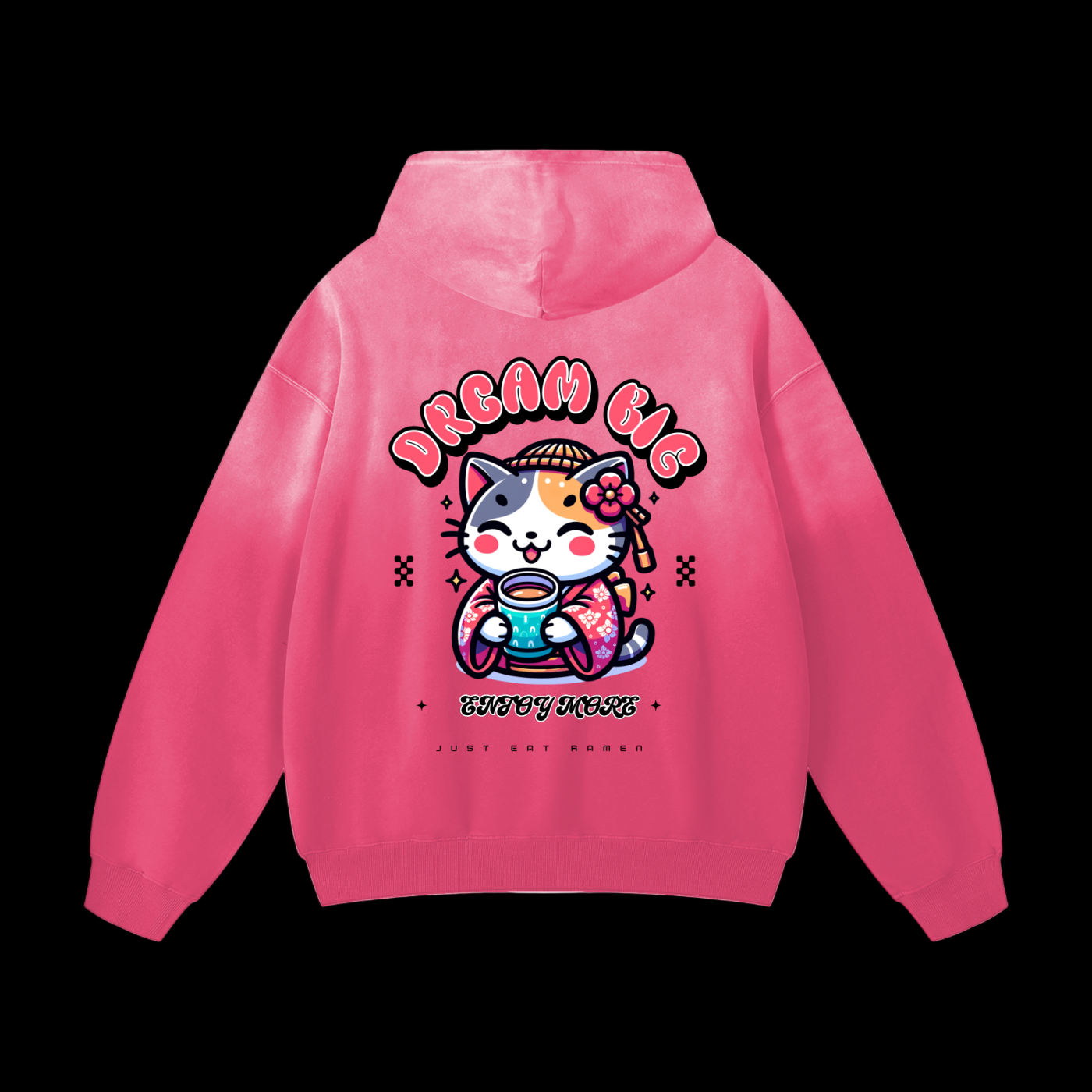 JUST EAT RAMEN_Sunfade Oversized Hoodie