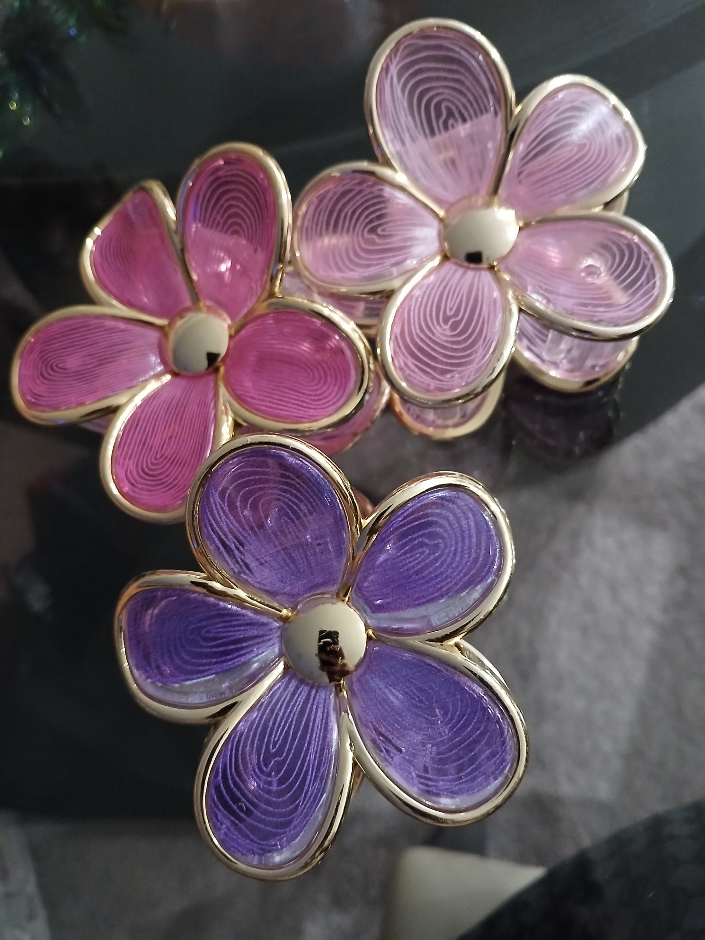 Floral Claw Clips