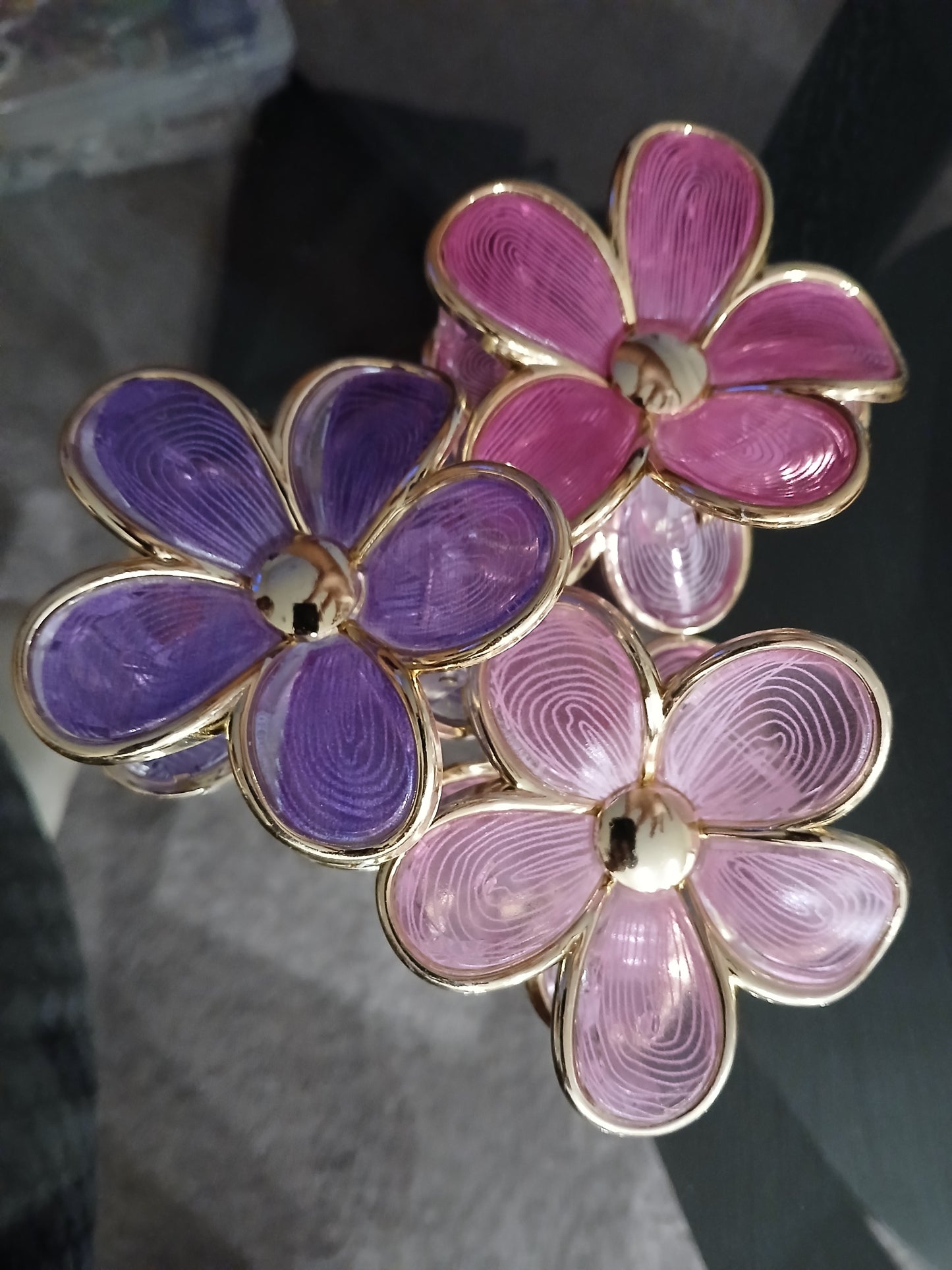 Floral Claw Clips